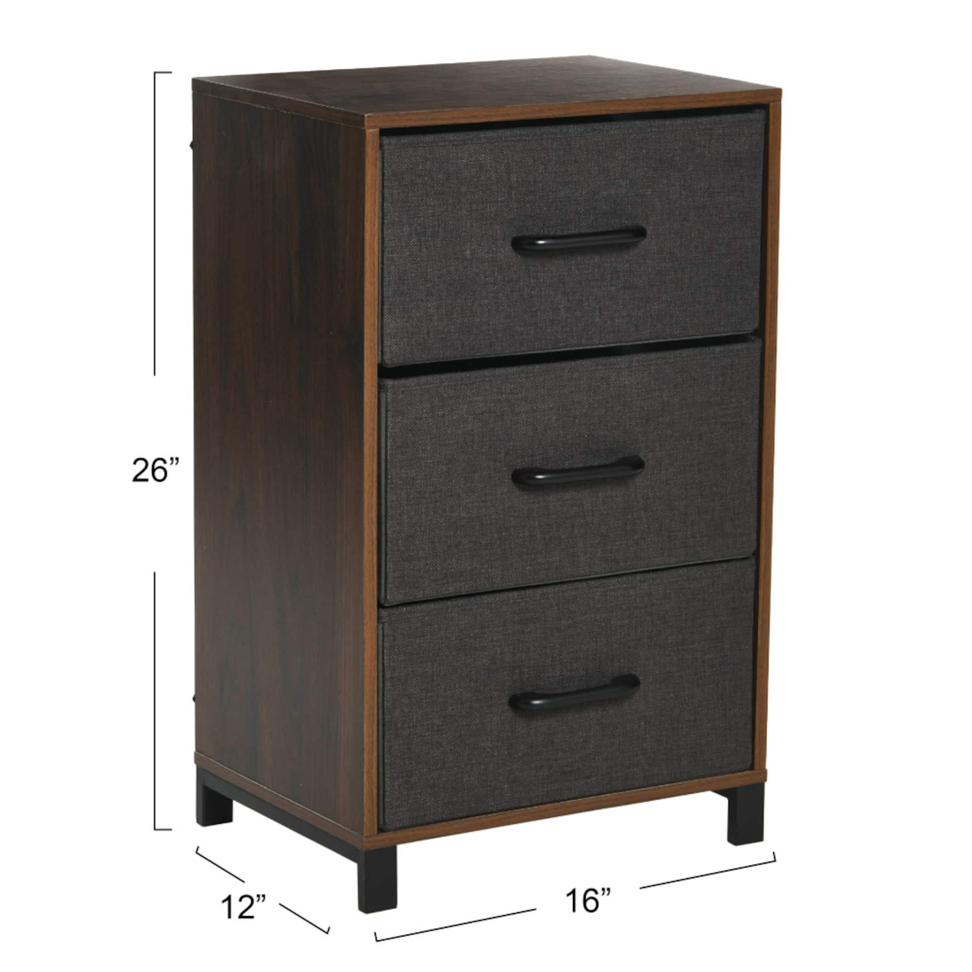 Household Essentials 26" 3-Drawer Dresser